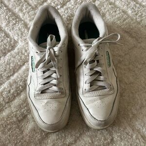 Reebok White and Green Athletic Shoes